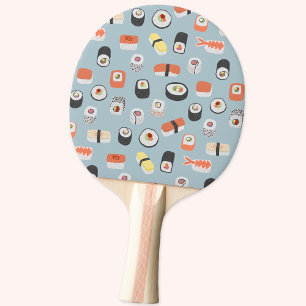 Sushi Nigiri Maki Roll Pattern Ping Pong Paddle