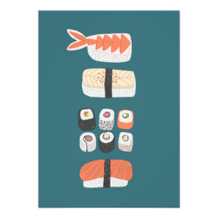 Sushi Nigiri Maki Roll Photo Print
