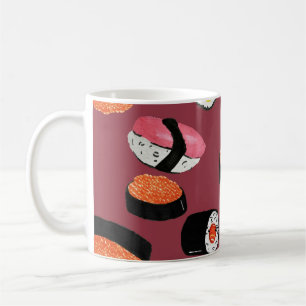 Sushi Onigiri Rolls: Seamless Illustration Coffee Mug