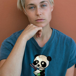 SUSHI PANDA BEAR CUTE WOMENS T-SHIRTS