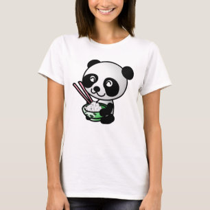 SUSHI PANDA BEAR CUTE WOMENS T-SHIRTS