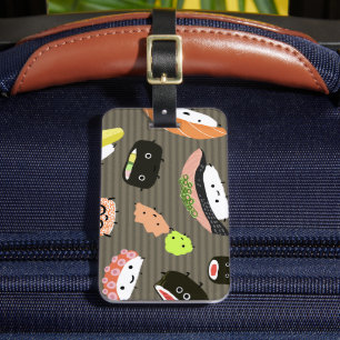 Sushi Party - Cute Sashimi and Sushi Rolls Luggage Tag