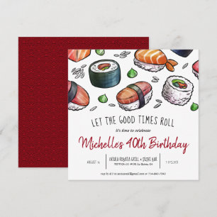 Sushi Party Invitation