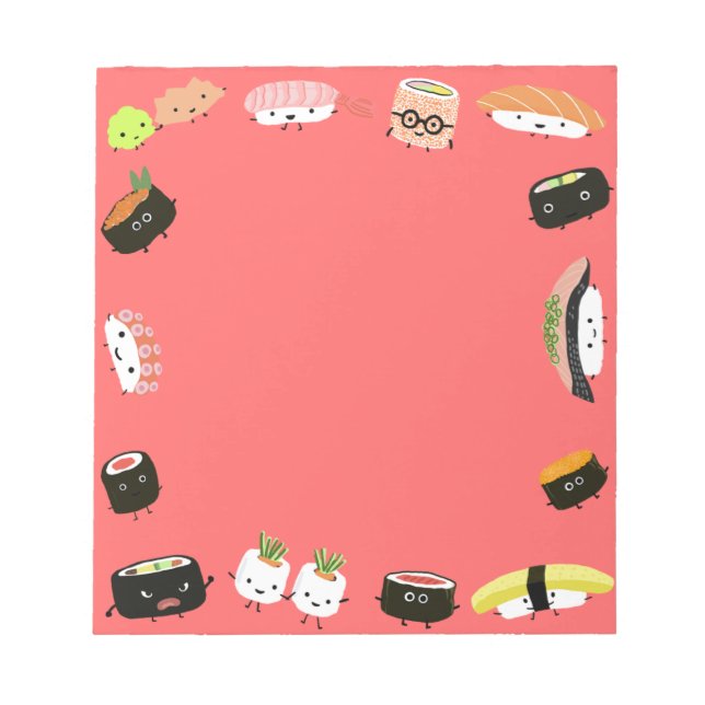 Sushi Party Notepad (Front)