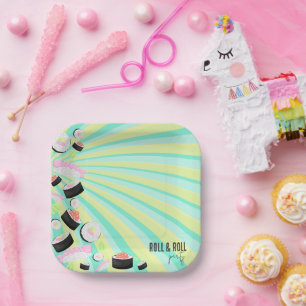 Sushi party paper plate