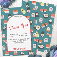 Sushi Party Thank You Card