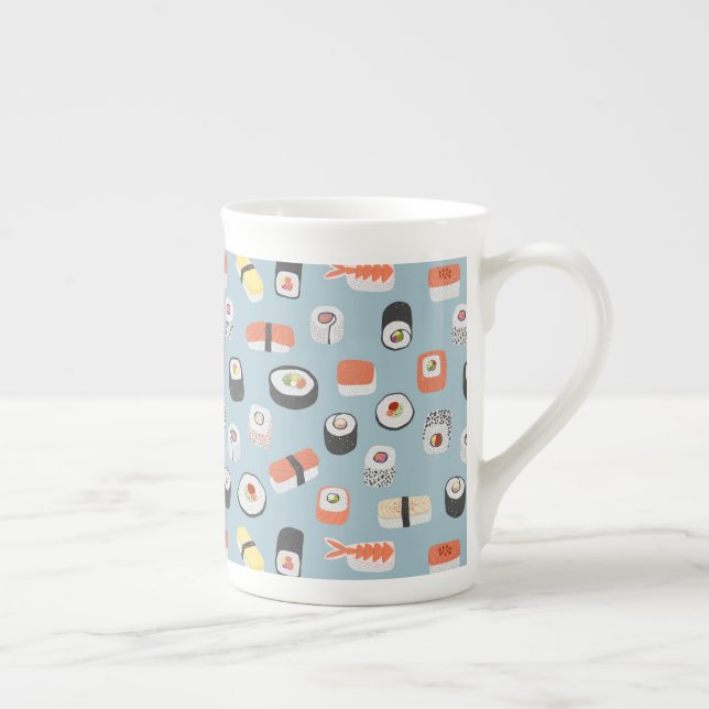 Sushi Pattern Bone China Mug (Right)