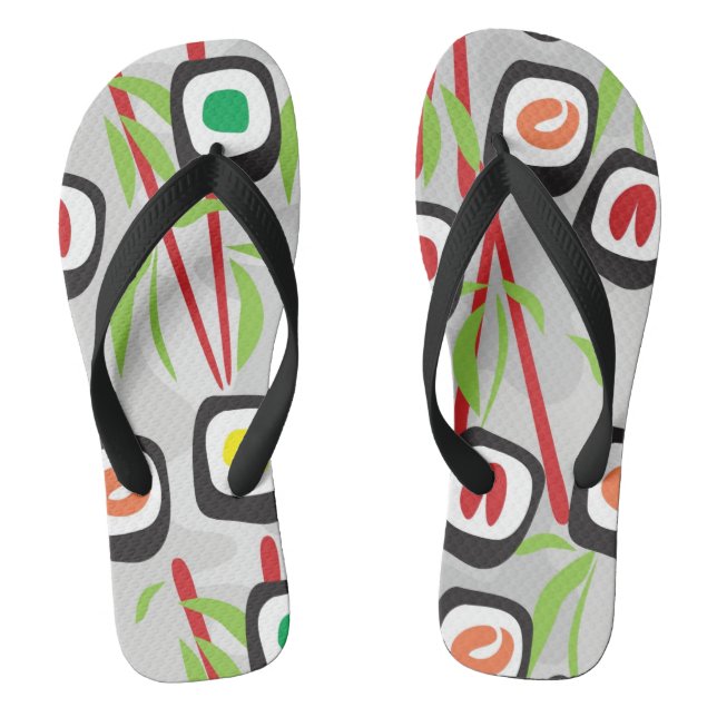 Sushi Pattern Flip Flops (Footbed)