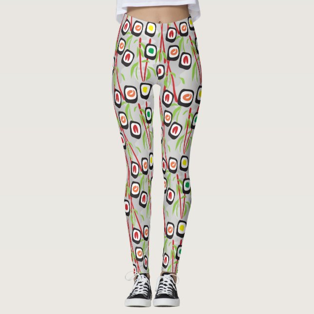 Sushi Pattern Leggings (Front)