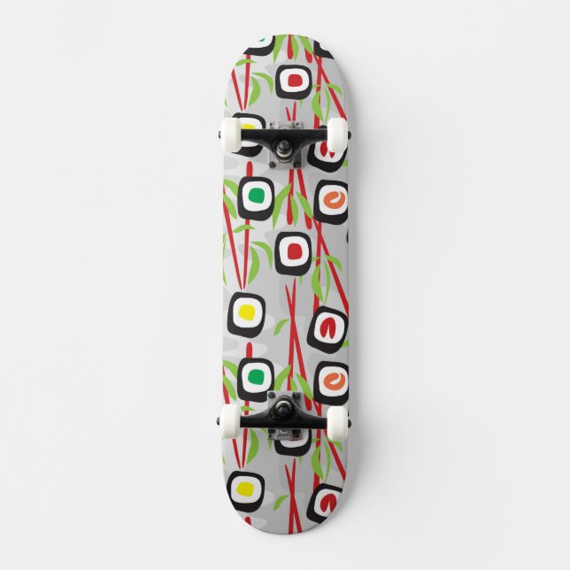 Sushi Pattern Skateboard (Front)