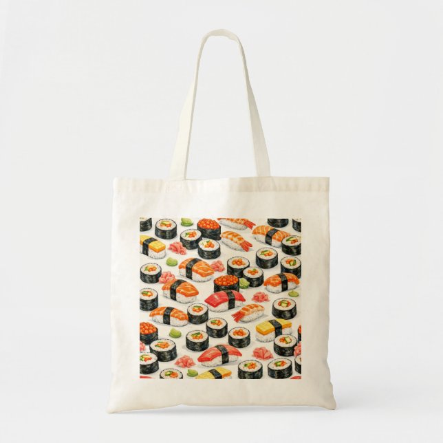Sushi Pattern Tote Bag (Front)