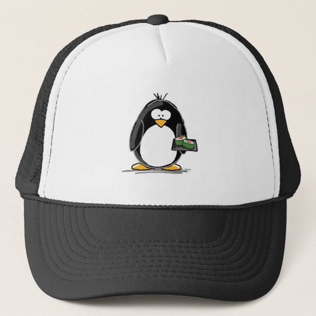 Sushi Penguin Trucker Hat (Front)