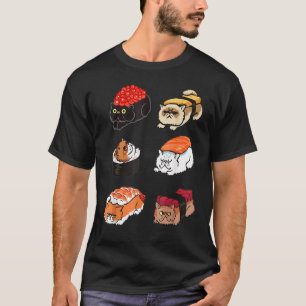 Sushi Persian Cat  by Huebucket T-Shirt