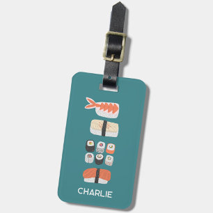 Sushi Personalised Luggage Tag