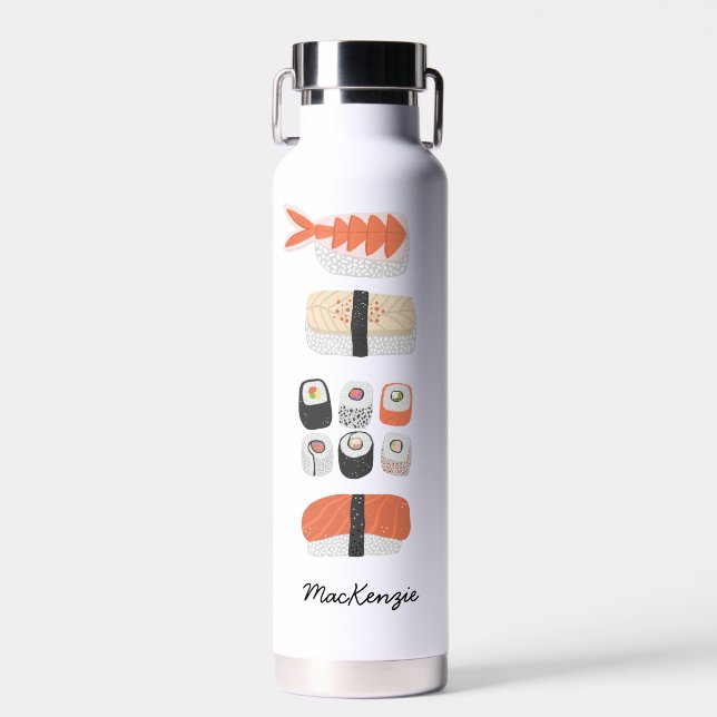 Sushi Personalised Water Bottle (Front)