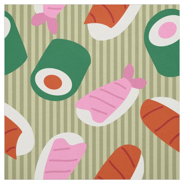 Sushi Pop Art Fabric (Swatch)