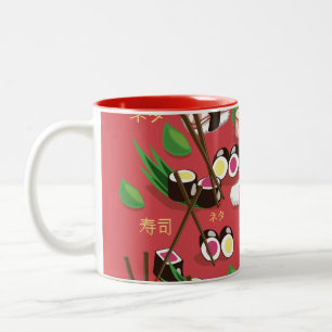 Sushi Red Two-Tone Coffee Mug