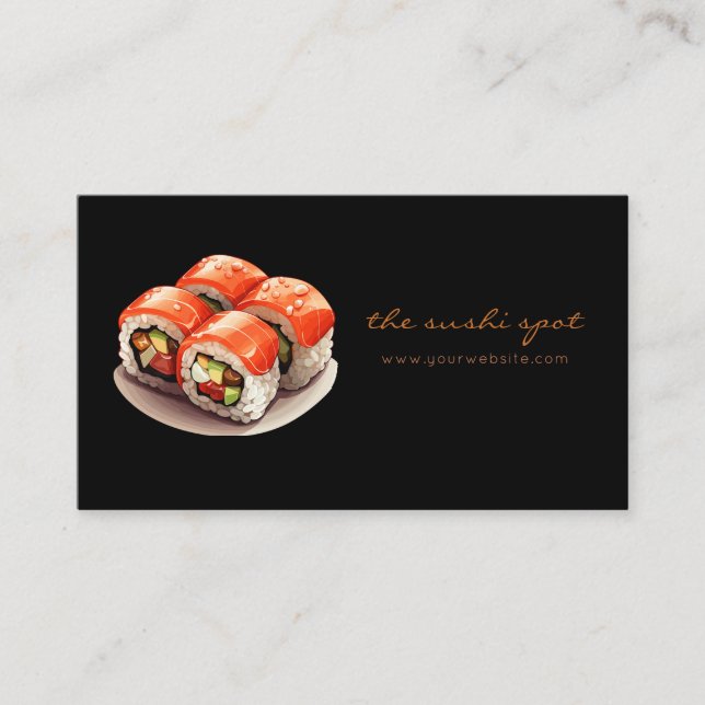 Sushi Restaurant Sushi Chef Business Card (Front)