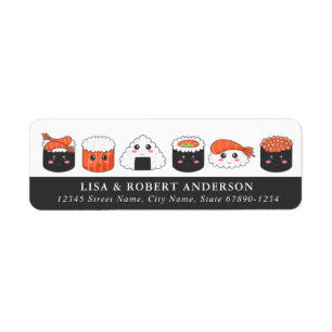 Sushi Return Address Labels