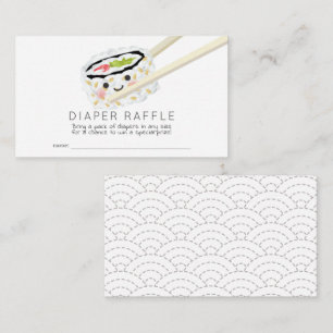 Sushi Roll Baby Shower Diaper Raffle Ticket Enclosure Card