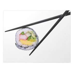 Sushi Roll & Chopsticks - Customised Template Notepad