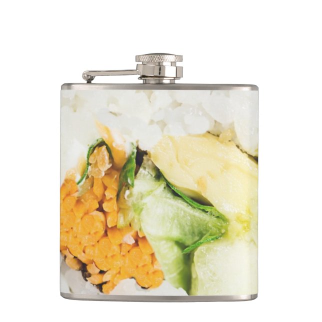 Sushi roll Fish and rice Hip Flask (Front)