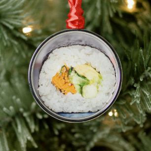 Sushi roll Fish and rice Metal Tree Decoration