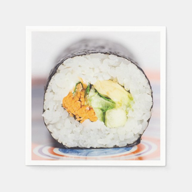Sushi roll Fish and rice Napkin (Front)