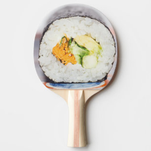 Sushi roll Fish and rice Ping Pong Paddle