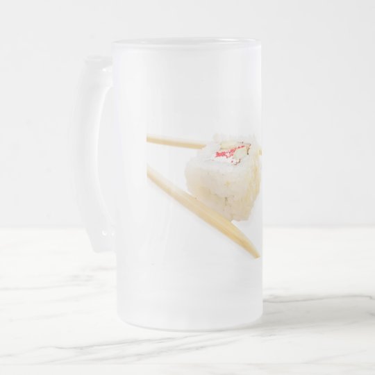 sushi roll frosted glass beer mug