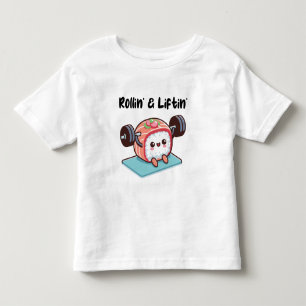 Sushi Roll Lifting Weights Toddler T-Shirt