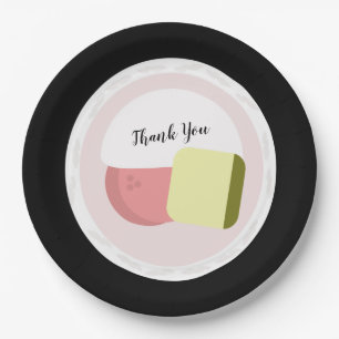 Sushi Roll Salmon Birthday Restaurant Paper Plate