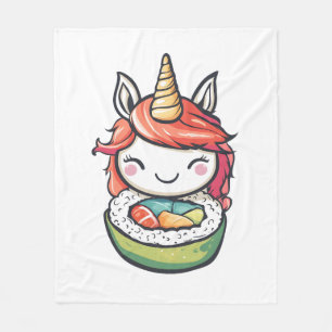 Sushi Roll Unicorn (1) Fleece Blanket