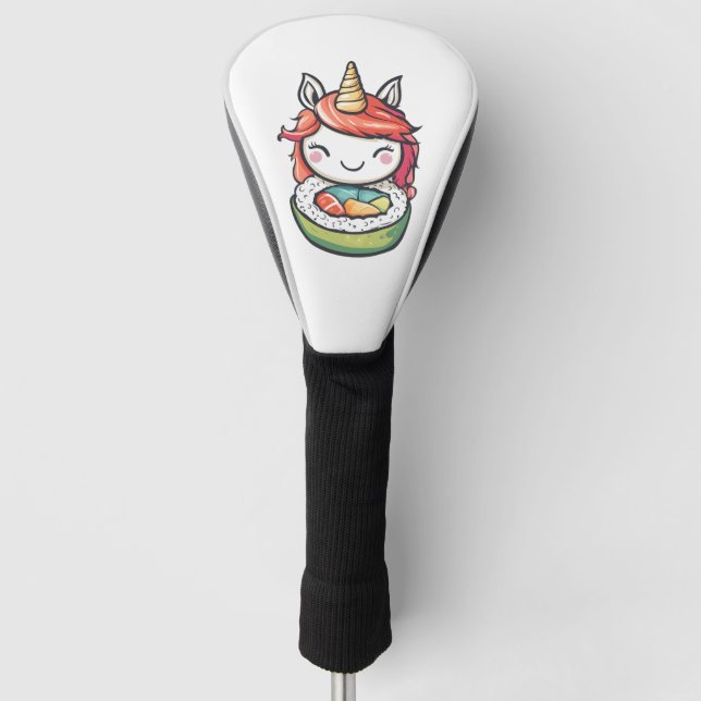 Sushi Roll Unicorn (1) Golf Head Cover (Front)