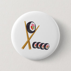 Sushi Rolls 6 Cm Round Badge