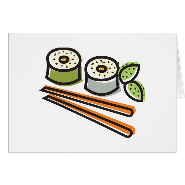 sushi rolls and chopsticks (Front Horizontal)