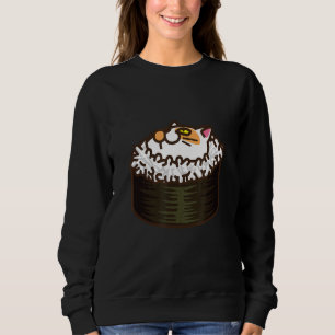 Sushi Rolls Persian Cat Japanese Foodie Kitty Sweatshirt