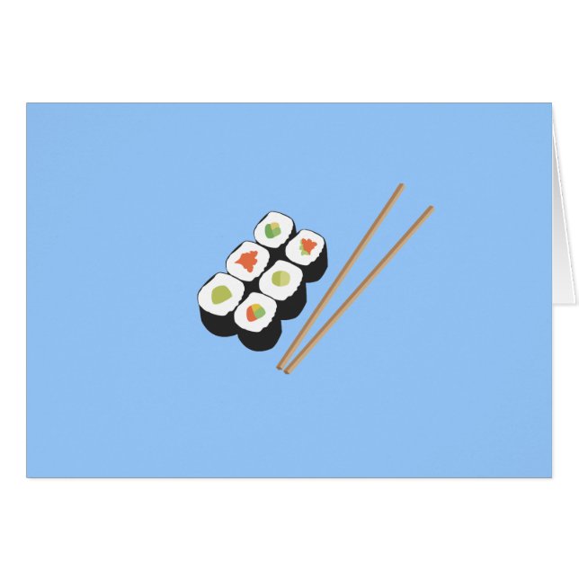 Sushi rolls with chopsticks (Front Horizontal)