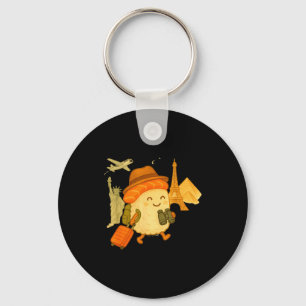 Sushi Salmon Roll Loves To Travel Key Ring