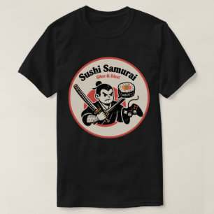 Sushi Samurai & Gaming Humour "Roll with It!" T-Shirt