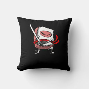 Sushi Samurai Ninja Kawaii Japanese Food Cushion
