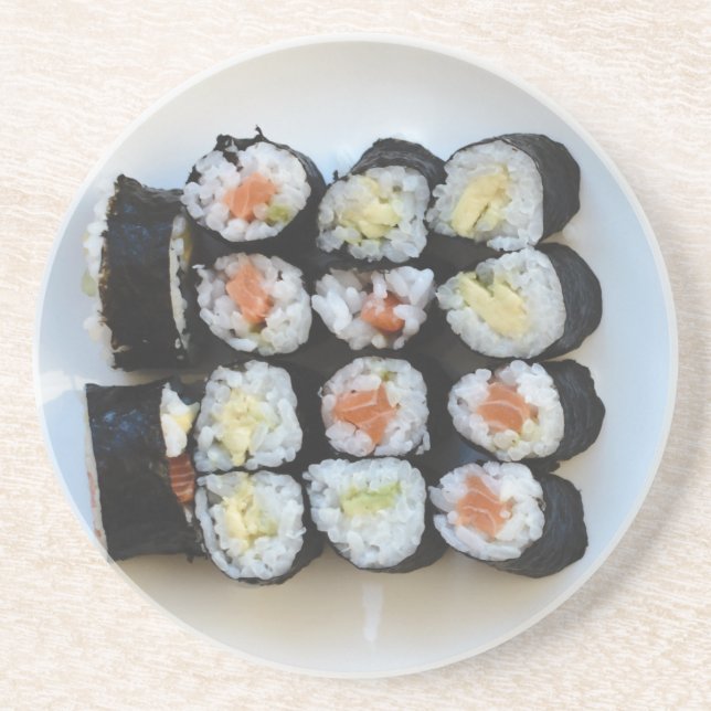 Sushi sandstone coaster (Front)