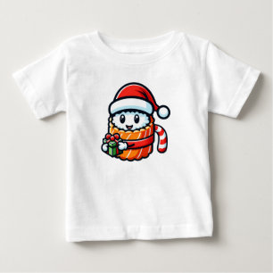 Sushi Santa - Festive Roll with Gift Baby T-Shirt