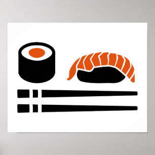 Sushi sashimi sticks poster