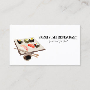 Sushi Seafood Restaurant Chef  Business Card