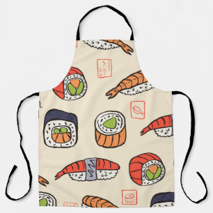 sushi seamless pattern apron
