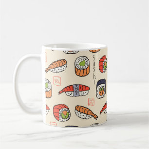 sushi seamless pattern coffee mug