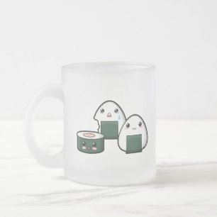 Sushi Set Frosted Glass Coffee Mug