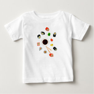 Sushi Set Watercolor Baby T-Shirt