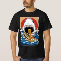 Sushi Shark Attack Illustration